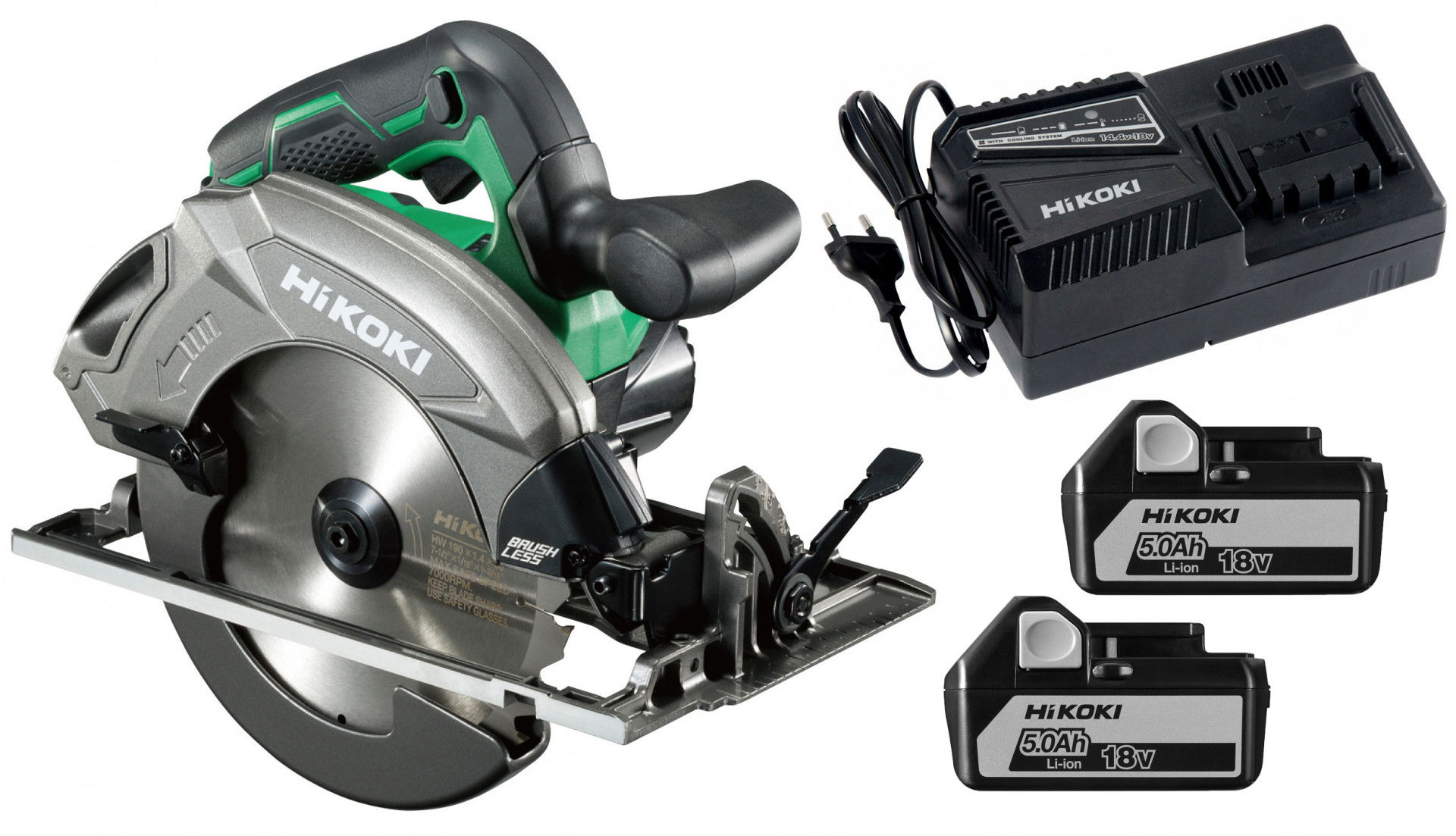 HiKoki C1807DAWRZ akkus körfűrész (2 x 5.0 Ah Li-ion akkuval, Hitbox kofferben) termék fő termékképe