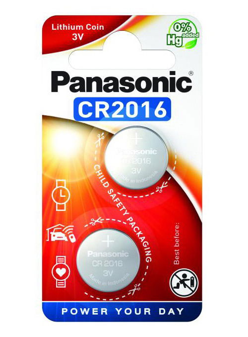 Panasonic CR2016 3V lítium gombelem, 2 db/bliszter termék fő termékképe