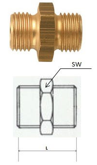 Rectus (DN 21/33) G 1/2 x G 1 csatlakozású kettős karmantyú termék fő termékképe