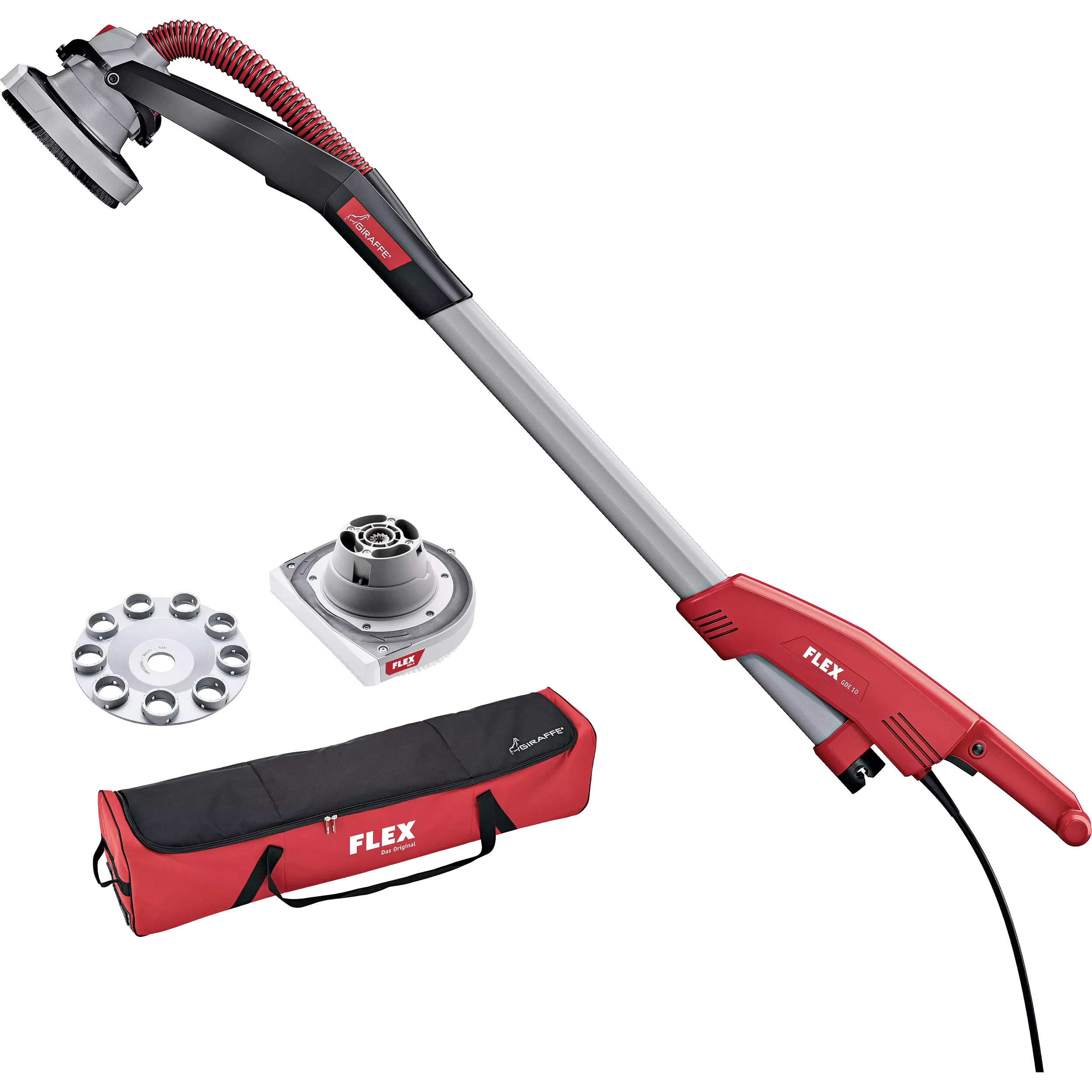 Flex GDE 10 Set Thermo-Jet Giraffe® fal- és mennyezeti betoncsiszoló cserélhető fejekkel, Thermo-Jet csiszoló tányérral (hordtáskában) termék fő termékképe